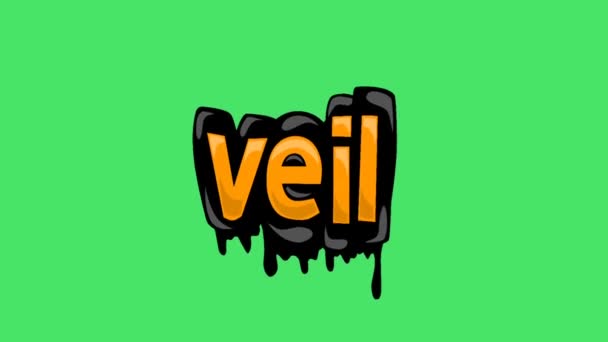 Tela Verde Animação Vídeo Escrito Veil — Vídeo de Stock