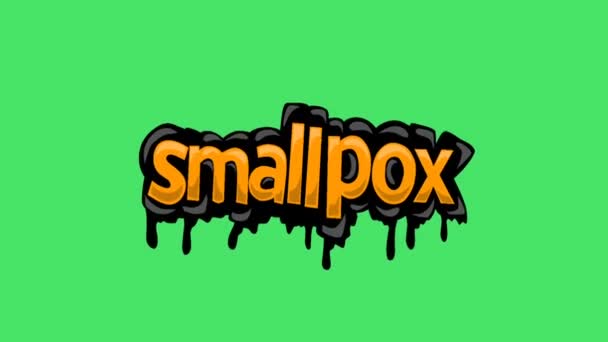 Πράσινο Βίντεο Κινουμένων Σχεδίων Οθόνης Γραμμένο Smallpox — Αρχείο Βίντεο
