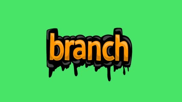 Green Screen Animation Video Written Branch — стокове відео