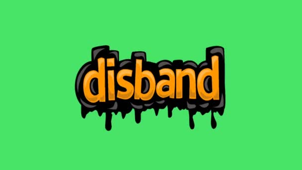 Zielony Ekran Animacji Wideo Napisane Disband — Wideo stockowe