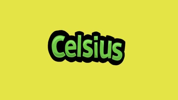 黄色い画面のアニメーションビデオ Celcius — ストック動画