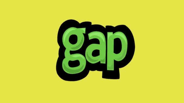 Tela Amarela Animação Vídeo Escrito Gap — Vídeo de Stock