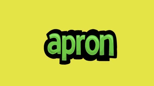 Жовтий Екран Анімації Відео Написано Apron — стокове відео