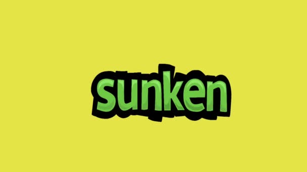 Écran Jaune Animation Vidéo Écrit Sunken — Video