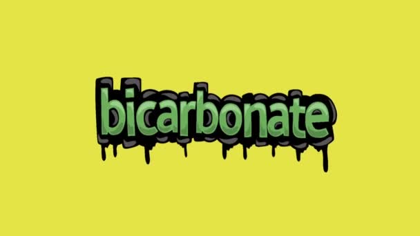 Yellow Screen Animation Video Geschrieben Bicarbonate — Stockvideo