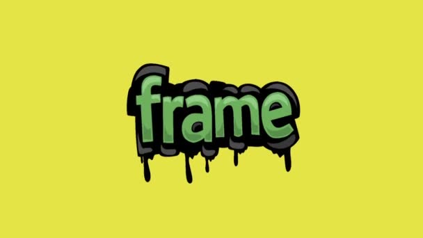 Žlutá Animace Obrazovky Napsané Video Frame — Stock video