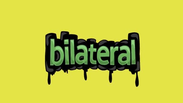 Жовтий Екран Анімаційне Відео Написане Bilateral — стокове відео