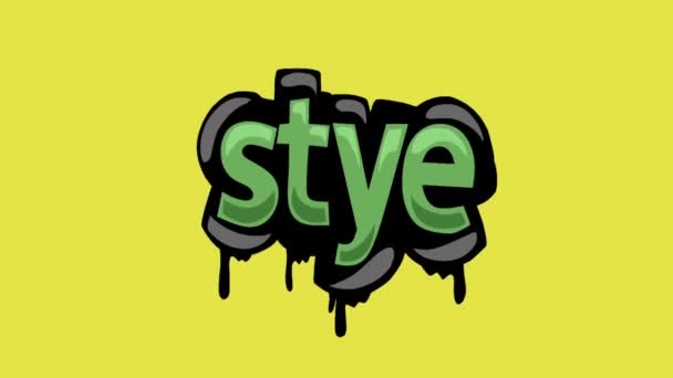 Tela Amarela Animação Vídeo Escrito Stye — Vídeo de Stock