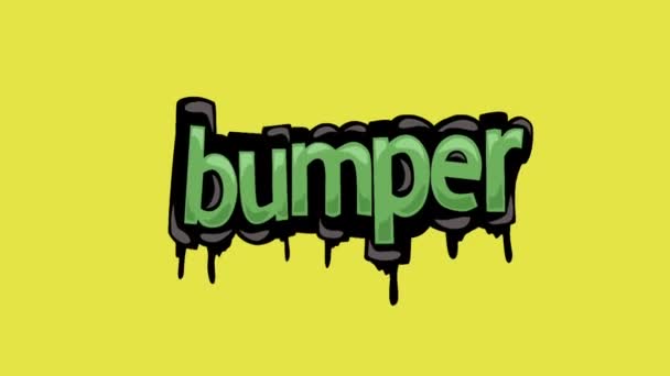 Gul Skärm Animation Video Skriven Bumper — Stockvideo