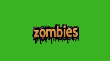ZOMBIES yazılı yeşil ekran animasyon videosu