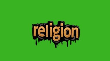 RELIGION yazan yeşil ekran animasyon videosu