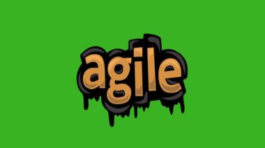 Yazılı yeşil ekran animasyon videosu AGILE