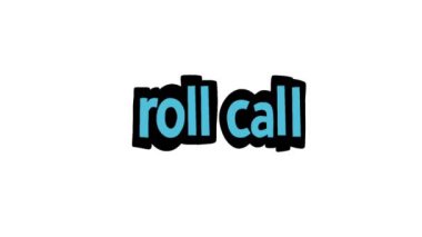 Beyaz ekran animasyon videosu yazıldı ROLL Call