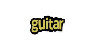 Yazılı beyaz ekran animasyon videosu GUITAR