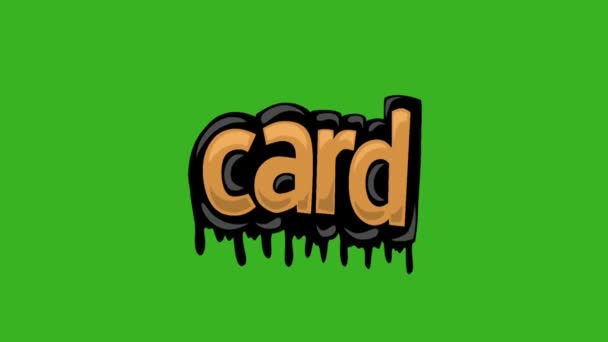 緑の画面のアニメーションビデオカード — ストック動画