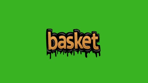 Grön Skärm Animation Video Skriven Basket — Stockvideo