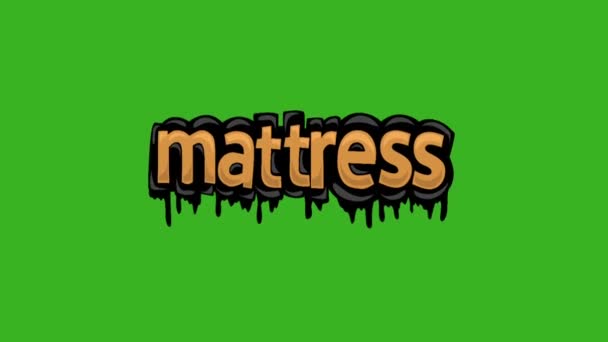 Zöld Képernyős Animációs Videó Írva Mattress — Stock videók