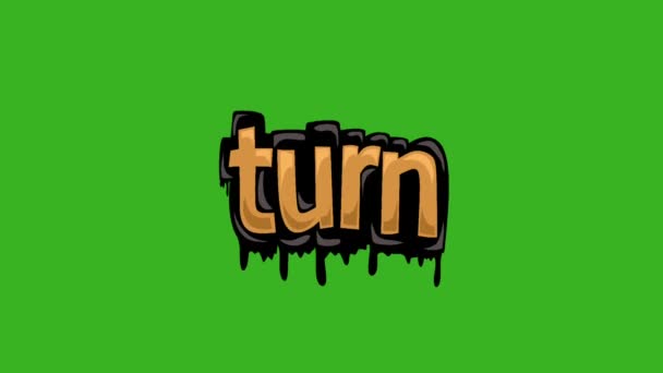 Grön Skärm Animation Video Skriven Turn — Stockvideo