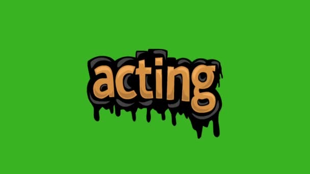 Groen Scherm Animatie Video Geschreven Acting — Stockvideo