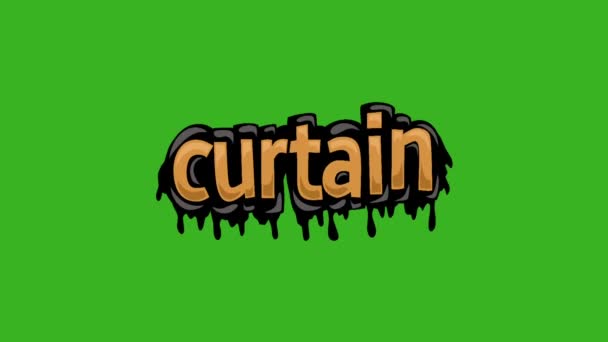 Vídeo Animación Pantalla Verde Escrito Curtain — Vídeos de Stock