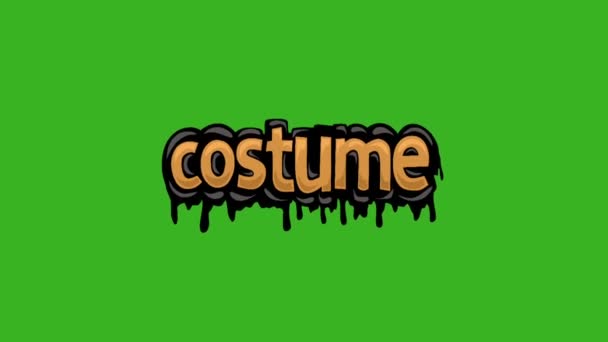 Grön Skärm Animation Video Skriven Costume — Stockvideo