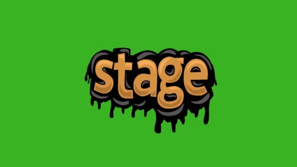 緑の画面アニメーションビデオ Stage — ストック動画