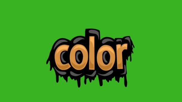 Animace Zelené Obrazovky Video Napsáno Color — Stock video
