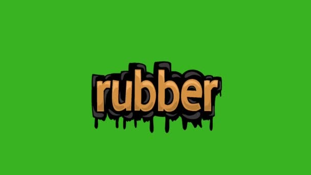 Зелёный Экран Анимационное Видео Написано Rubber — стоковое видео