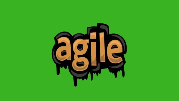Tela Verde Animação Vídeo Escrito Agile — Vídeo de Stock