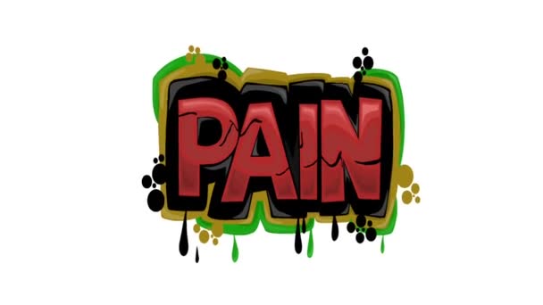 Fehér Képernyős Animációs Videó Írta Pain — Stock videók