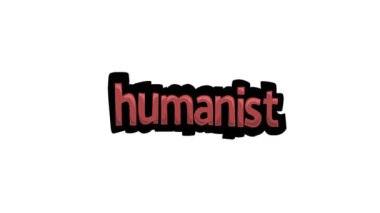 HUMANIST yazan beyaz ekran canlandırma videosu