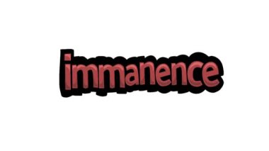 IMMANENCE yazan beyaz ekran animasyon videosu