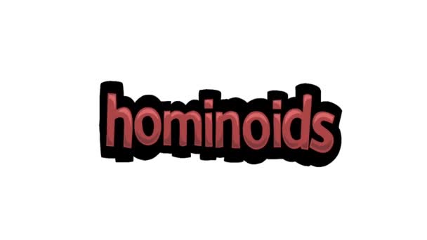 Animace Bílé Obrazovky Video Napsané Hominoids — Stock video