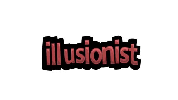 Відео Анімації Білому Екрані Написане Illusionist — стокове відео