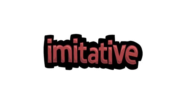 ホワイトスクリーンアニメーションビデオ書き込み Imitive — ストック動画
