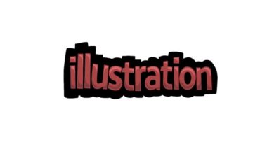 Beyaz ekran animasyon videosu yazıldı ILLUSTRATION