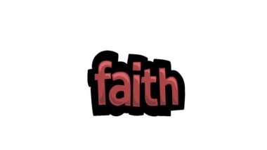 FAITH yazılı beyaz ekran animasyon videosu