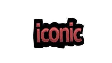 ICONIC yazılı beyaz ekran animasyon videosu