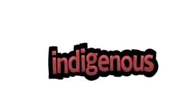 INDIGENOUS yazan beyaz ekran animasyon videosu