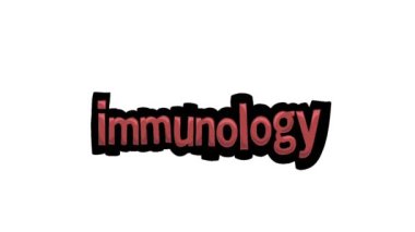 IMMUNOLOGY yazan beyaz ekran animasyon videosu