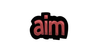 AIM yazılan beyaz ekran canlandırma videosu