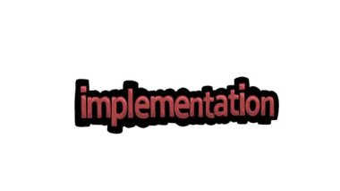 Beyaz ekran canlandırma videosu IMPLEMENTATION yazıldı