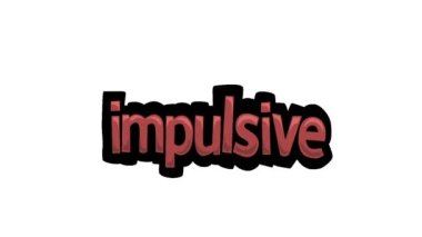 IMPULSIVE yazılan beyaz ekran canlandırma videosu