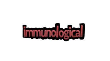 IMMUNOLOGICAL yazılan beyaz ekran animasyon videosu