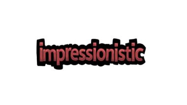 Beyaz ekran animasyon videosu IMPRESİSTIC yazıldı