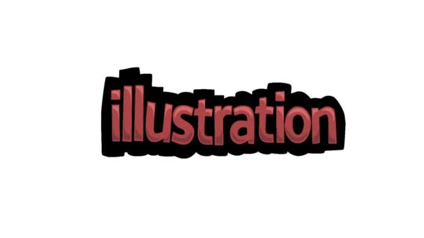 White Screen Animation Video Written Illustration — Stock Video