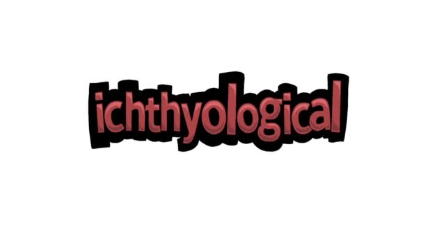 ホワイトスクリーンアニメーションビデオ Ichthyological — ストック動画