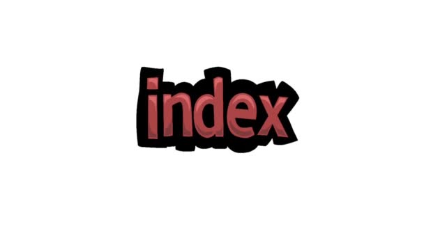 Fehér Képernyős Animációs Videó Írt Index — Stock videók