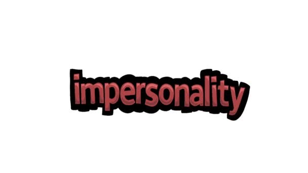 白屏动画视频编写的Impersonality — 图库视频影像