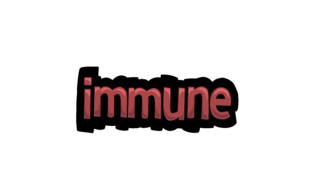 Video Animasi Layar Putih Ditulis Immune — Stok Video